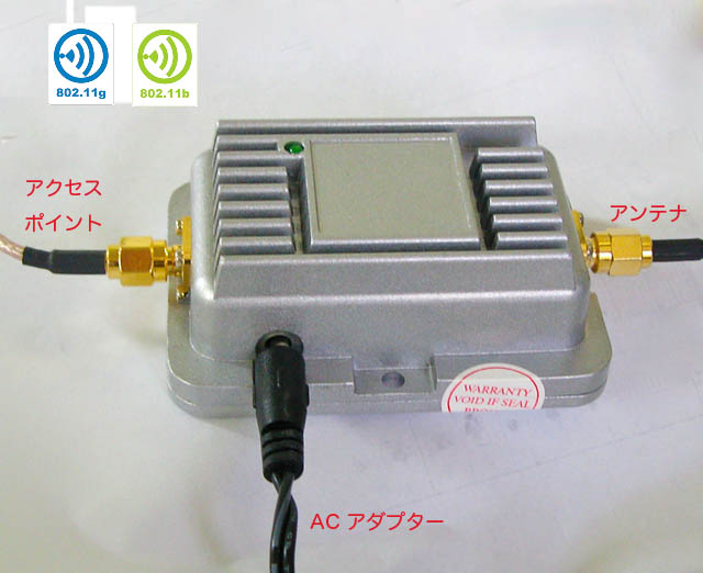 一般の無線ルータ アクセスポイントの到達距離を一挙に広げる 2 4ghz ブースター